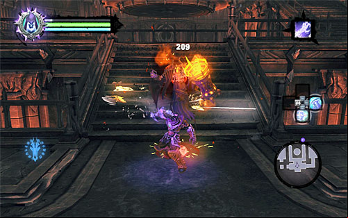 As soon as you use the portal, you'll be attacked by a new type of monster - a creature called Maelstrom - Find Samael - western part of the Black Stone - The Lord of the Black Stone - Darksiders II - Game Guide and Walkthrough