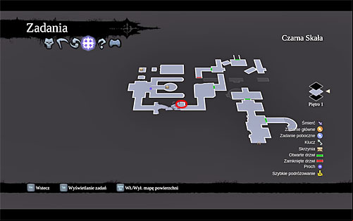 Take the south corridor and then turn east, but stop at the second time portal mentioned and ignored earlier - its location is displayed on the above screenshots - Find Samael - western part of the Black Stone - The Lord of the Black Stone - Darksiders II - Game Guide and Walkthrough