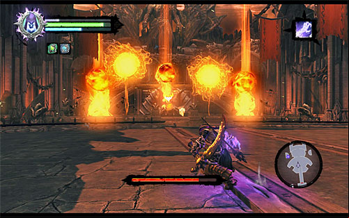 Same as before, attack the boss until he goes back on the throne - Boss 19 - Samael - The Lord of the Black Stone - Darksiders II - Game Guide and Walkthrough