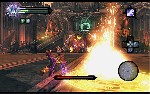 In the next stage, Samael will stick to teleporting around the battlefield as well, but this time there are few additional difficulties to take into consideration - Boss 19 - Samael - The Lord of the Black Stone - Darksiders II - Game Guide and Walkthrough