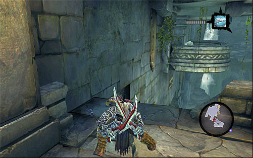 Stand in front of the closed door, turn right (the above screen) and start wall-running - Weeping Crag - Additional Locations - Darksiders II - Game Guide and Walkthrough
