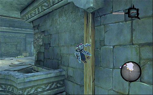 Once again, wall-run and grab onto the new vertical pole - Weeping Crag - Additional Locations - Darksiders II - Game Guide and Walkthrough