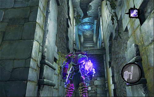 Turn left and use Voidwalker (or Phasewalker) on the portal shown on screenshot 1 - Weeping Crag - Additional Locations - Darksiders II - Game Guide and Walkthrough