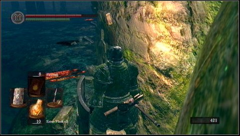 8) Sometimes enemies fall down to your ledge - just raise your shield then and block their attack to push then to the abyss - How to farm souls? | Basics - Basics - Dark Souls Game Guide & Walkthrough