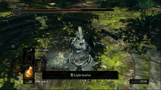 Make a bonfire - Oolacile Sanctuary - Walkthrough - Dark Souls Game Guide & Walkthrough