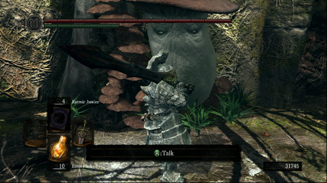 You can buy spells from the fungus - Oolacile Sanctuary - Walkthrough - Dark Souls Game Guide & Walkthrough