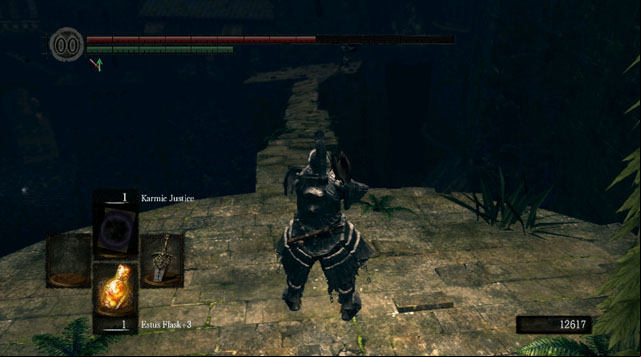 Past the bridge, there is a mage - Oolacite Township - Walkthrough - Dark Souls Game Guide & Walkthrough