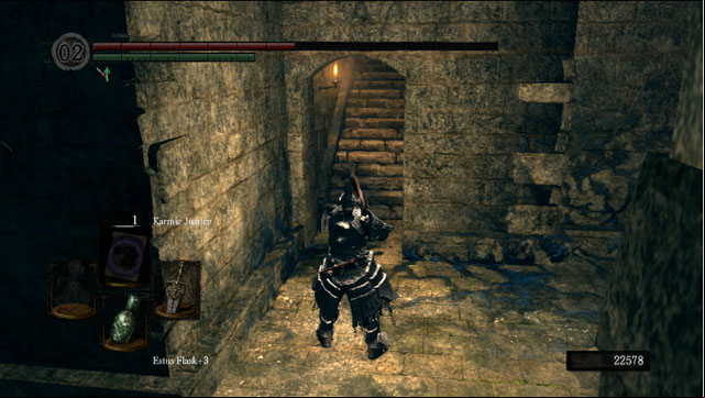 Climb up the stairs to the very top - Oolacite Township - Walkthrough - Dark Souls Game Guide & Walkthrough
