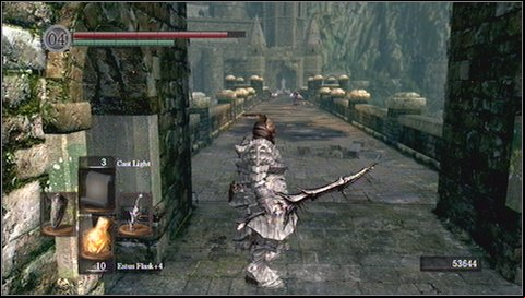If you go to the opposite direction, youll find Solaire of Astora - Undead Burg - A bridge with Wyvern | Walkthrough - Walkthrough - Dark Souls Game Guide & Walkthrough