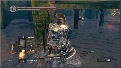 Look for a gap in the wall and go up the rubble from water - Depths - p. 1 | Walkthrough - Walkthrough - Dark Souls Game Guide & Walkthrough