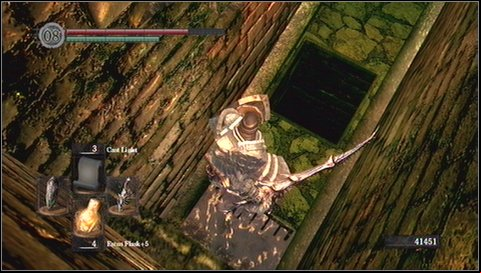 At the beginning of the corridor turn right and then turn left - you should reach a ramp - Depths - p. 3 | Walkthrough - Walkthrough - Dark Souls Game Guide & Walkthrough