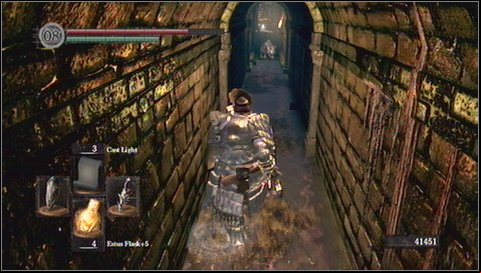 Youll get to a bigger tunnel, where you can encounter a giant rat - Depths - p. 3 | Walkthrough - Walkthrough - Dark Souls Game Guide & Walkthrough