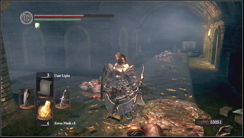 If you choose the left path, you have to prepare for many fights with basilisks - Depths - p. 3 | Walkthrough - Walkthrough - Dark Souls Game Guide & Walkthrough