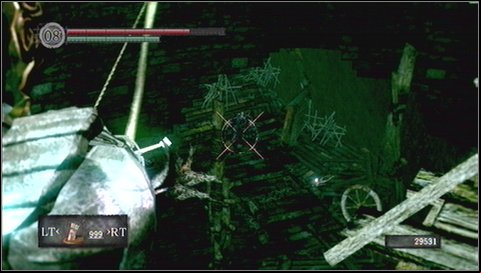 Try to lure them out using arrows (aim at head to inflict more damage) - Blighttown - p. 1 | Walkthrough - Walkthrough - Dark Souls Game Guide & Walkthrough