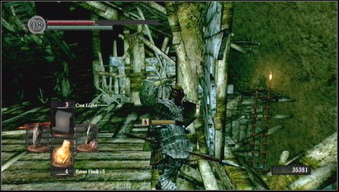 After the fight youll be able to see a further part of the location with the window to outside in the background - Blighttown - p. 1 | Walkthrough - Walkthrough - Dark Souls Game Guide & Walkthrough
