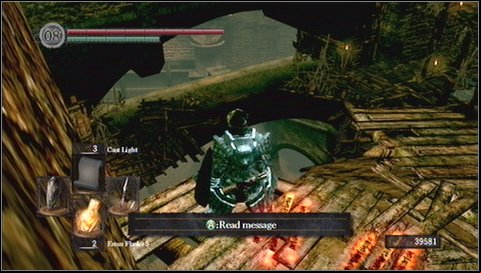 Go down, walking on the right side and using narrow bridges - Blighttown - p. 1 | Walkthrough - Walkthrough - Dark Souls Game Guide & Walkthrough