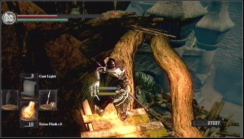 After collecting these items, go back over the roots over the machine and climb up - Blighttown - Swamps | Walkthrough - Walkthrough - Dark Souls Game Guide & Walkthrough