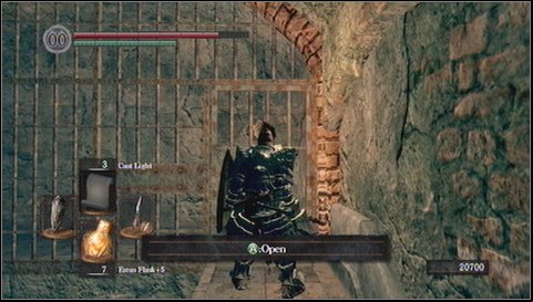 Youll see a ramp to a chamber, where giant rocks are loaded - Sens Fortress - p. 2 | Walkthrough - Walkthrough - Dark Souls Game Guide & Walkthrough