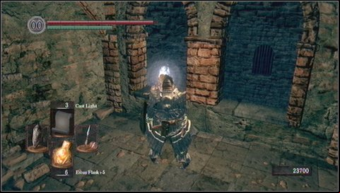 Now return to the place, which leads to a chamber where rock balls start their journey (use the elevator to go up) - Sens Fortress - p. 2 | Walkthrough - Walkthrough - Dark Souls Game Guide & Walkthrough