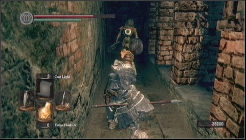 In the opposite wing of this level youll reach a stairs up - at its top a mage is waiting - Sens Fortress - p. 3 | Walkthrough - Walkthrough - Dark Souls Game Guide & Walkthrough