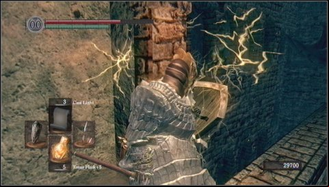 Once you eliminate him, move slowly to swinging blades - Sens Fortress - p. 3 | Walkthrough - Walkthrough - Dark Souls Game Guide & Walkthrough