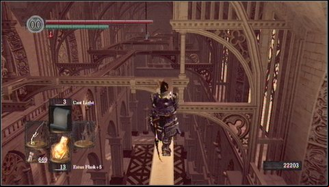 A problem with ninjas lies in fact, that opponents will throw arrows at you from a distance - Anor Londo - p. 2 | Walkthrough - Walkthrough - Dark Souls Game Guide & Walkthrough
