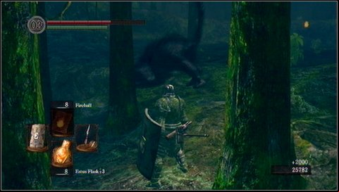A good tactics is to retreat towards the bridge, between trees - cats will lose then their self-assurance and start retreating to their lair, giving you a chance for an easy attack - Darkroot Garden II | Walkthrough - Walkthrough - Dark Souls Game Guide & Walkthrough