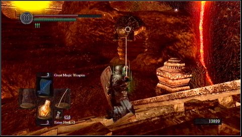 Kill the worm from a distance or in a melee fight - Demon Ruins - p. 2 | Walkthrough - Walkthrough - Dark Souls Game Guide & Walkthrough