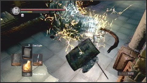 After killing the boar, turn to the left and prepare for a fight with next such a best, lurking around the corner to the right - The Dukes Archives - p. 1 | Walkthrough - Walkthrough - Dark Souls Game Guide & Walkthrough