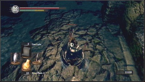 After eliminating enemies, pick up items and use the reel on one of the columns - Bonus - Painted World of Ariamis - p. 2 | Walkthrough - Walkthrough - Dark Souls Game Guide & Walkthrough