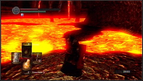 When Demon gets to the land, he will start attacking in front of him - Centipede Demon | How to kill a boss - How to kill a boss - Dark Souls Game Guide & Walkthrough