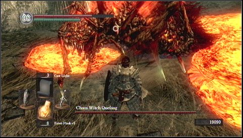 It is also important to fight in places without lava - Chaos Witch Quelaag | How to kill a boss - How to kill a boss - Dark Souls Game Guide & Walkthrough