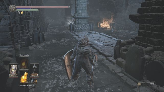 Once below, watch out for enemies and that the ball will occasionally roll down from the stairs. - Catacombs of Carthus - Walkthrough - Dark Souls III Game Guide & Walkthrough