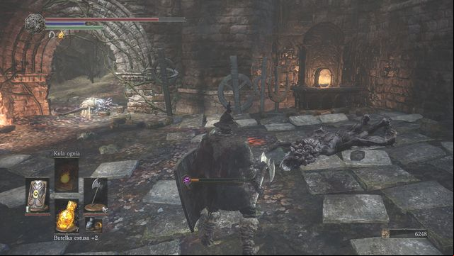 You can put out the fire by the furnace, in the corner. - Farron Keep - Walkthrough - Dark Souls III Game Guide & Walkthrough