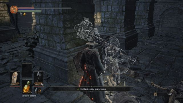 The place where you can call him is behind one of the columns in the corridor with two sorcerers and several other creatures (see the screenshot and to use Ember) - Crystal Sage - Bosses - Dark Souls III Game Guide & Walkthrough