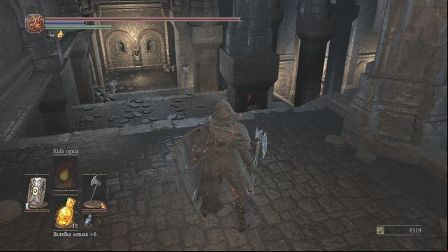 Dont let the opponent standing behind the wall below surprise you. - Irithyll Dungeon - Walkthrough - Dark Souls III Game Guide & Walkthrough