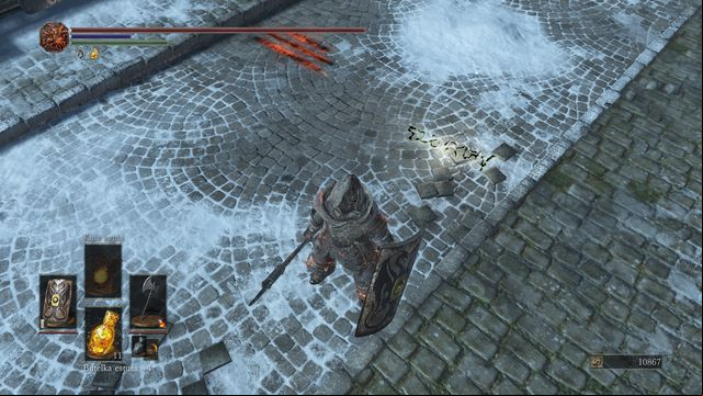 After defeating the beast at the bridge and resting at the bonfire you can return to the bridge behind the barrier, towards the place with the note - Sirris (Sirris of the Sunless Realms) - Quests and NPCs - Dark Souls III Game Guide & Walkthrough