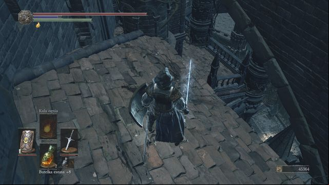 Regardless of the tactic, there is Hollow Gem below - Grand Archives - rooftops - Walkthrough - Dark Souls III Game Guide & Walkthrough