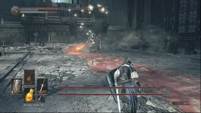 Lothric will make things additionally difficult with magic attacks. - Lothric and Lorian - Bosses - Dark Souls III Game Guide & Walkthrough