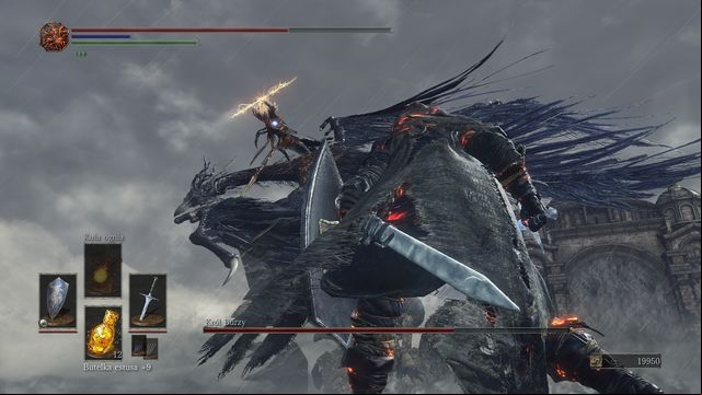 Once the boss starts hurling lightning bolts at you, lock the camera on him, which is going to make it easier for you to dodge at the right moment. - The Nameless King - Bosses - Dark Souls III Game Guide & Walkthrough