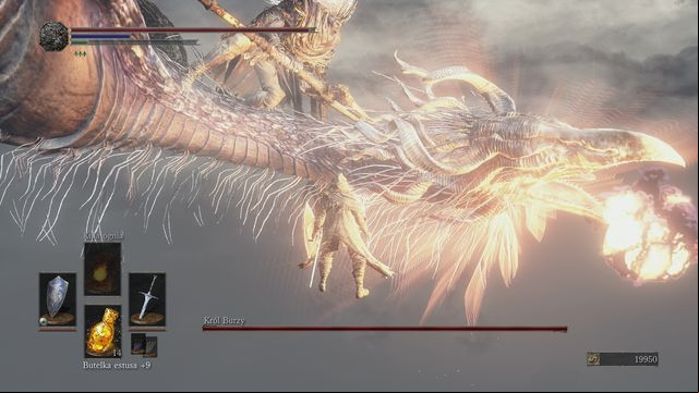 When the drake belches fire, you can stand by on the side and attack. - The Nameless King - Bosses - Dark Souls III Game Guide & Walkthrough