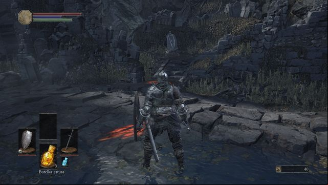 Notice the enemy standing with his back to you - Cemetery of Ash - Walkthrough - Dark Souls III Game Guide & Walkthrough