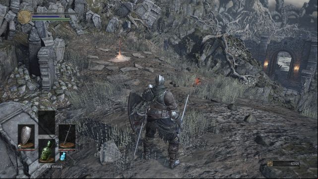 Use the Bonfire to heal yourself and refill Estus Flasks. - Cemetery of Ash - Walkthrough - Dark Souls III Game Guide & Walkthrough