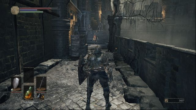 To clear the corridor, run to the half of it and then go back - High Wall of Lothric - Walkthrough - Dark Souls III Game Guide & Walkthrough