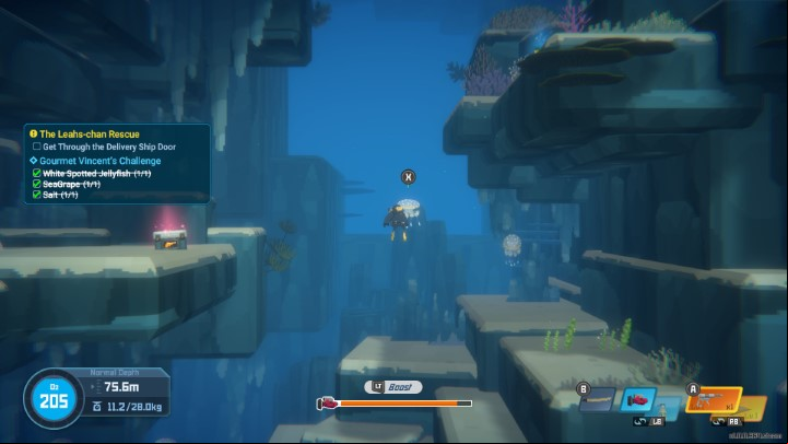 After locating the animal, catch the target with the selected gadget, and then add it to your equipment - Dave the Diver: How to catch a White Spotted Jellyfish? - Fishing - Dave the Diver Guide