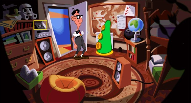 Open the last door in the corridor and go inside - Find oil, vinegar and some gold, and give them to Red Edison - Walkthrough - Day of the Tentacle: Remastered - Game Guide and Walkthrough