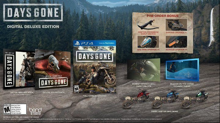Days Gone Digital Deluxe Edition contains - Days Gone: Game versions - Appendix - Days Gone Guide
