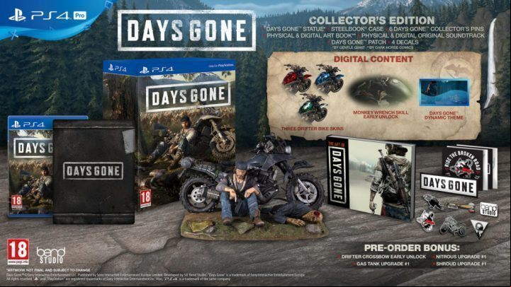 Days Gone Collectors Edition contains - Days Gone: Game versions - Appendix - Days Gone Guide