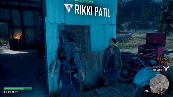 Rikki is standing next to the mechanics workshop - Days Gone: Bounty Hunter - walkthrough - Main storyline - Days Gone Guide