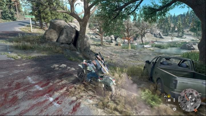 Dont get too close on your bike to be unnoticed. - Days Gone: Marauder Camp Hunter - walkthrough - Main storyline - Days Gone Guide